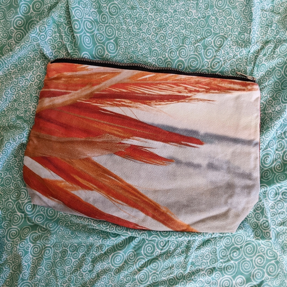 Samudra "Feather and Sea" Canvas Pouch/Clutch